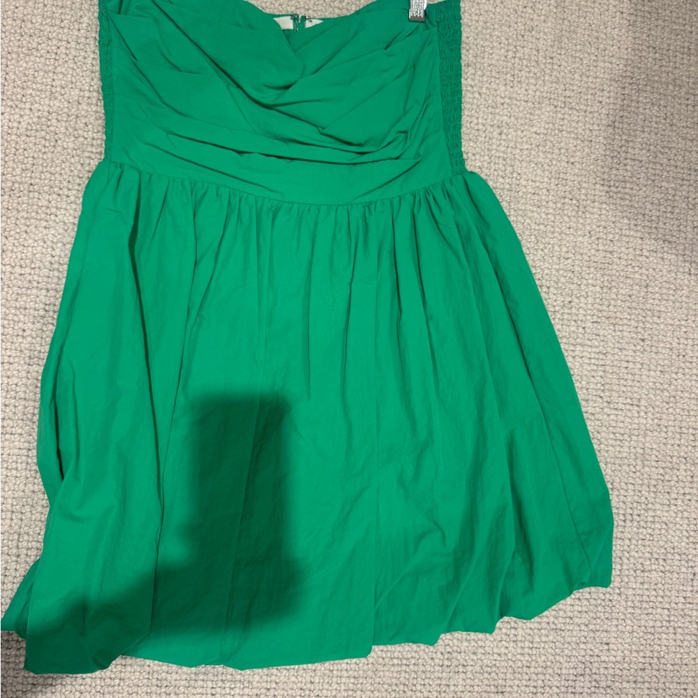 Amanda Uprichard Green Strapless Mini Dress
